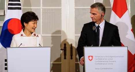 South Korean president pays first visit to Bern