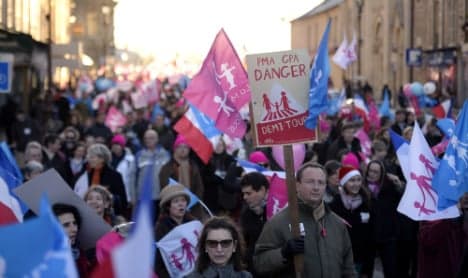 Thousands march in France for 'family values'