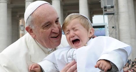 Photo of the day: Pope's mini-me weeps at Vatican