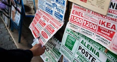 Italian jobless rate hits record 12.9 percent