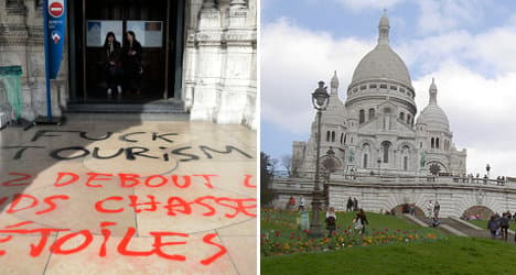 'F**k tourism': Graffiti attack at Sacré Coeur