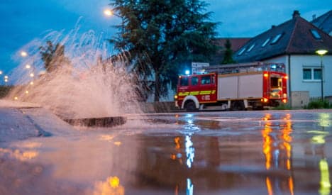 Heavy rain hits central Germany and heads east