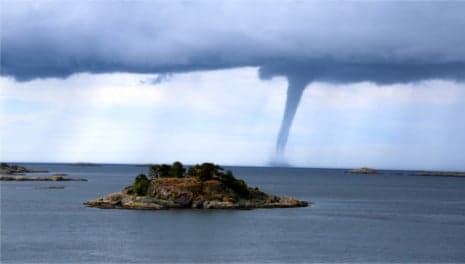Mini-tornadoes stun southern Norway