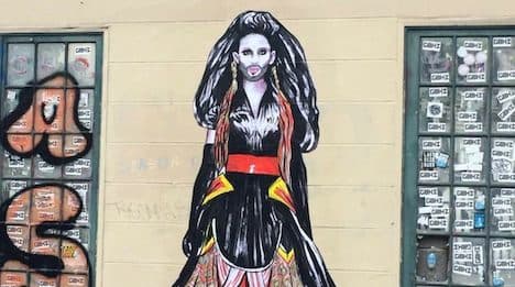 Conchita graffiti spotted in Paris