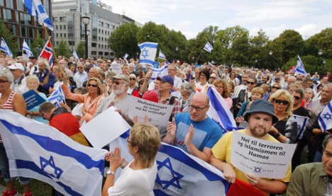 Pro-Israel protest causes tensions in Oslo