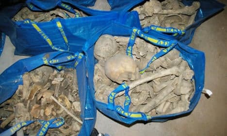 Woman finds Ikea bags stuffed with 80 skeletons