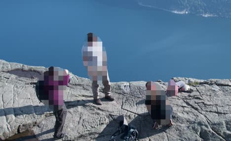 Photo: Baby cliff edge shocker in Norway
