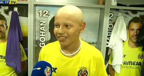 Spanish teen with cancer lives out football dream