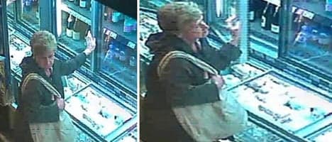 Pensioner snapped stealing champagne