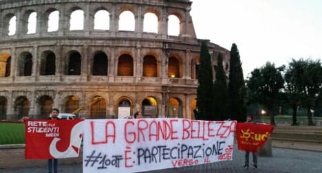 Italian students protest labour reforms