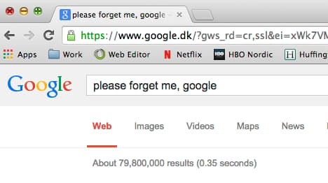 1,489 Danes want to be forgotten by Google