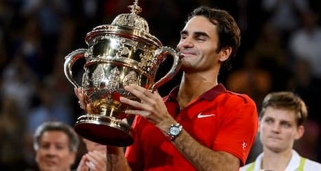 Federer crushes Goffin for Swiss Indoors crown