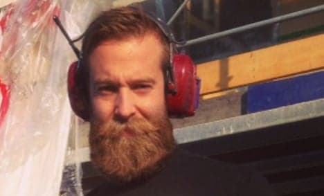 Construction worker has 'Sweden's best beard'