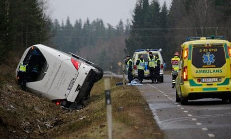 Tourist killed and dozens hurt in Sweden bus crash