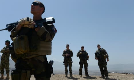 Departing French troops hold Kabul farewell