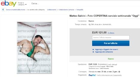 Semi-nude Salvini pics auctioned on eBay