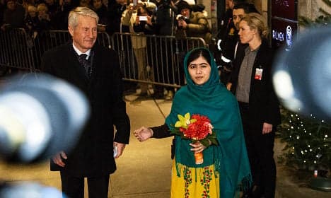 Malala shows blood-stained uniform in Oslo