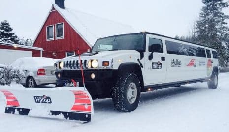 World's first limousine snowplough for hire