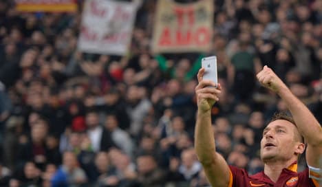 Row erupts over Totti's 'inappropriate selfie'
