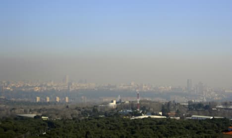 Madrid locals curse pollution 'beret'