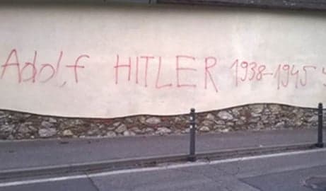 Two arrests in Nazi graffiti case