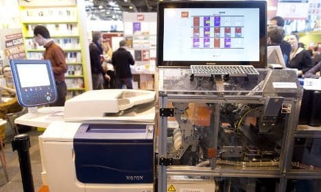 Book-making machines star at French fair