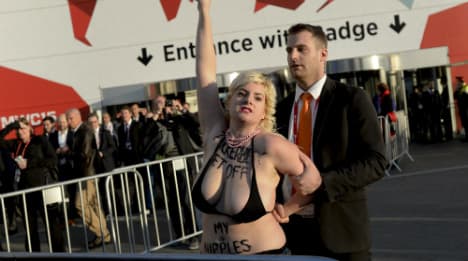 'Zuckerberg get off my nipples': Femen