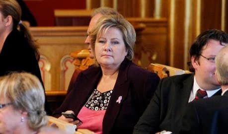 Solberg 'most chatty' leader on Twitter again