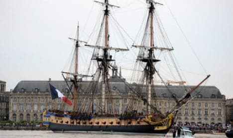 French ship 'Hermione' sets sail again