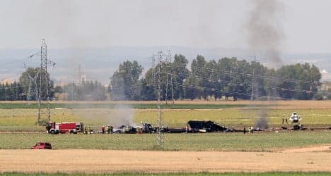 Military plane crashes in Spain, at least four dead