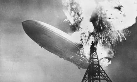 Hindenburg crash ends an era in air travel