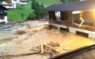 Dramatic scenes in Tyrol after heavy rain