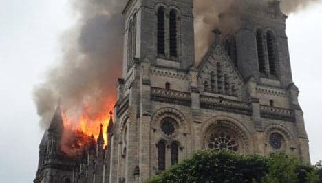 Blaze ravages historic basilica in France