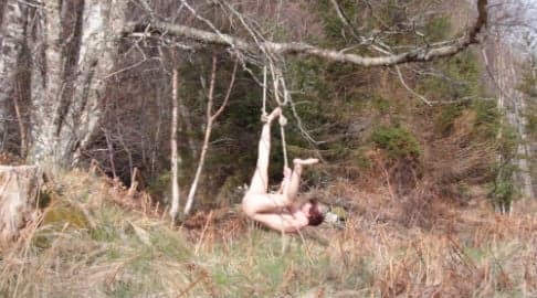 Norway artist's naked tree stunt goes awry