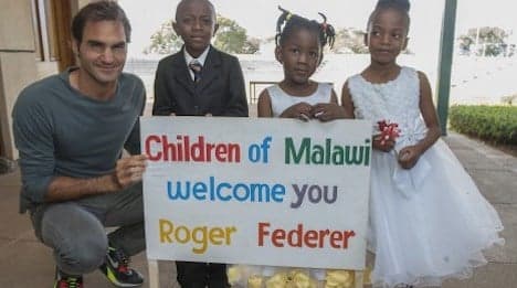 Federer visits Malawi to launch children's project