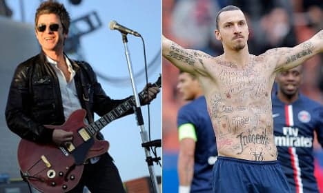 Oasis star calls Zlatan 'idiot' but 'likes Sweden'