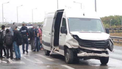 Six injured in migrant smuggling van crash