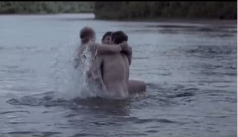 Norway men wrestle naked in freezing water