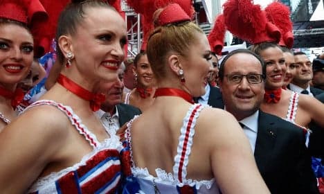 Hollande made to feel at home on Broadway