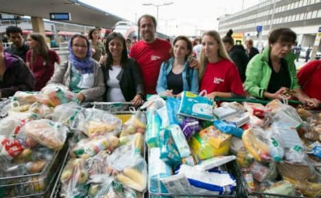 Refugees overwhelmed with generosity in Vienna