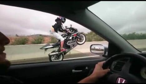 Police launch hunt for motorbike wheelie daredevil in Canary Islands