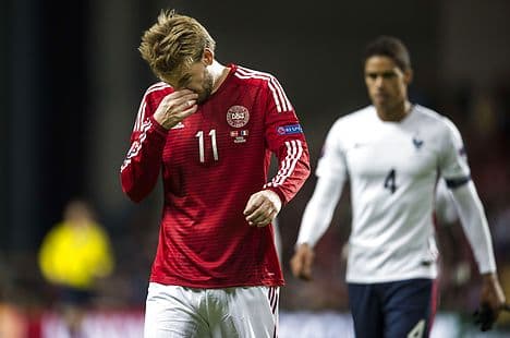 Denmark's Euro 2016 hopes dealt major blow