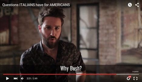 Italians probe American habits in hilarious video