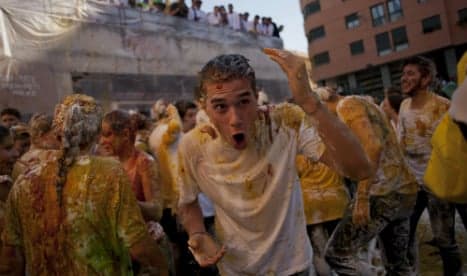 Spanish university welcomes new students with very messy initiation