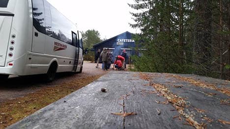 Refugees in forest bus protest face eviction