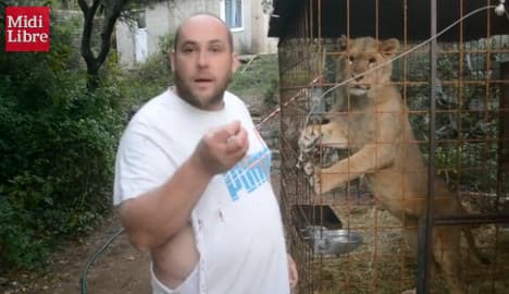 Frenchman fights to keep his 'placid' garden lion