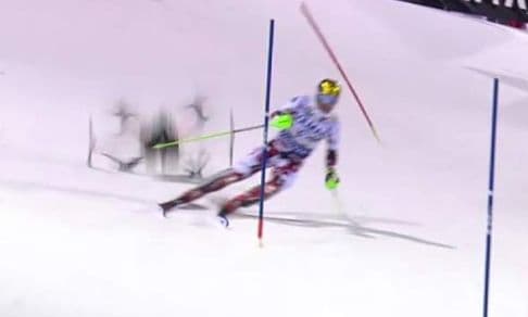 Falling drone 'almost kills' ski champ in Italy