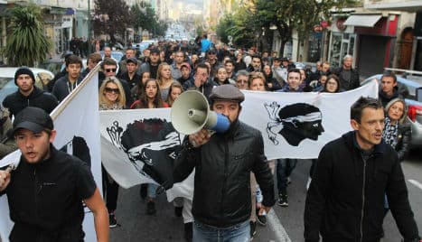 Hundreds march after protests in Corsica