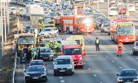 Girl, 4, and driver hurt in smash near Stockholm