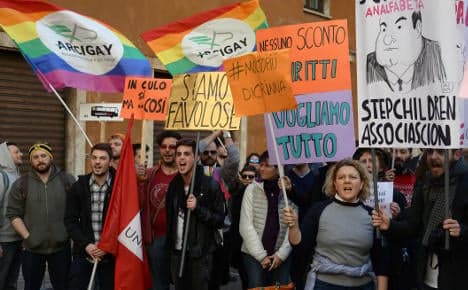 Italy's gay unions bill makes kids 'second class citizens'